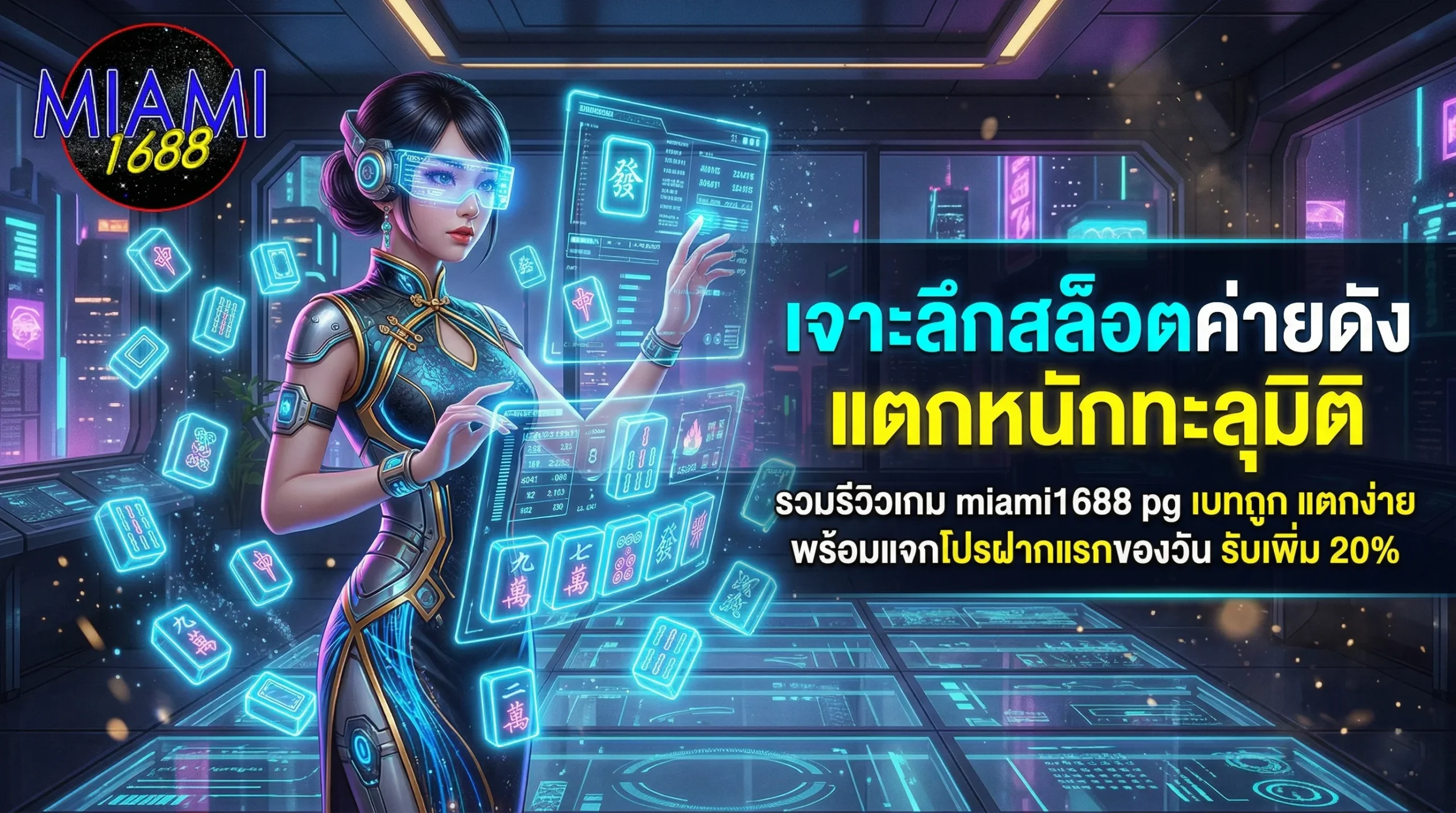 รีวิวเกมสล็อต miami1688 pg รวมเกมสล็อตค่าย PG Soft แตกหนัก จ่ายจริง พร้อมโปรโมชั่นเด็ด