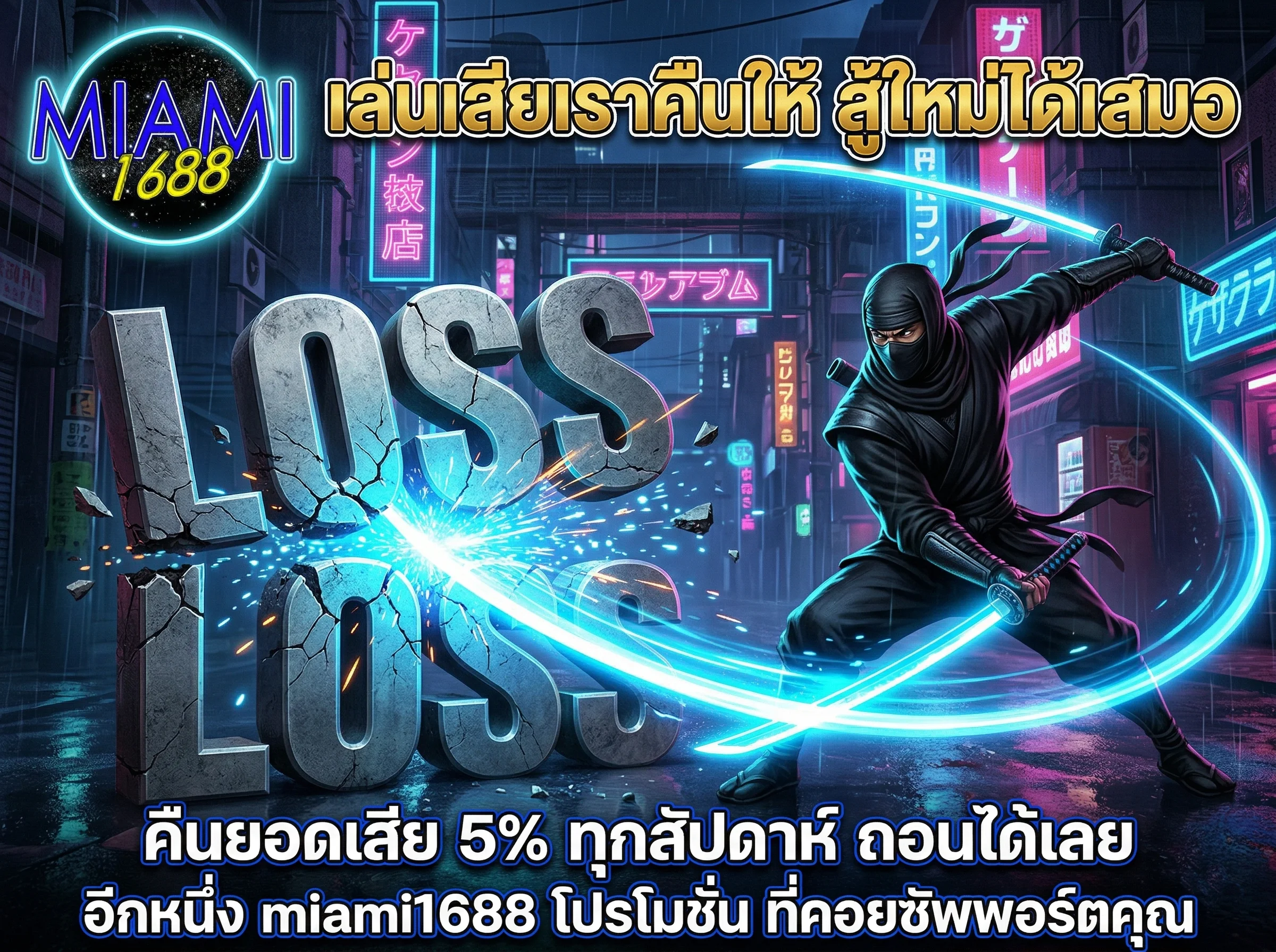 miami1688 โปรโมชั่น คืนยอดเสียสล็อต 5% ไม่ต้องทำเทิร์น พร้อมอัปเดต miami1688 กิจกรรม ใหม่ๆ ให้ร่วมสนุกตลอดเดือน