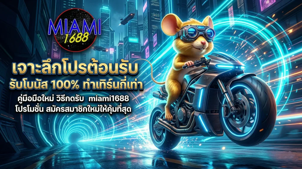 คู่มือรับ miami1688 โปรโมชั่น สมัครสมาชิกใหม่ รับโบนัส 100% พร้อมเงื่อนไขการทำเทิร์นโอเวอร์ที่เข้าใจง่าย