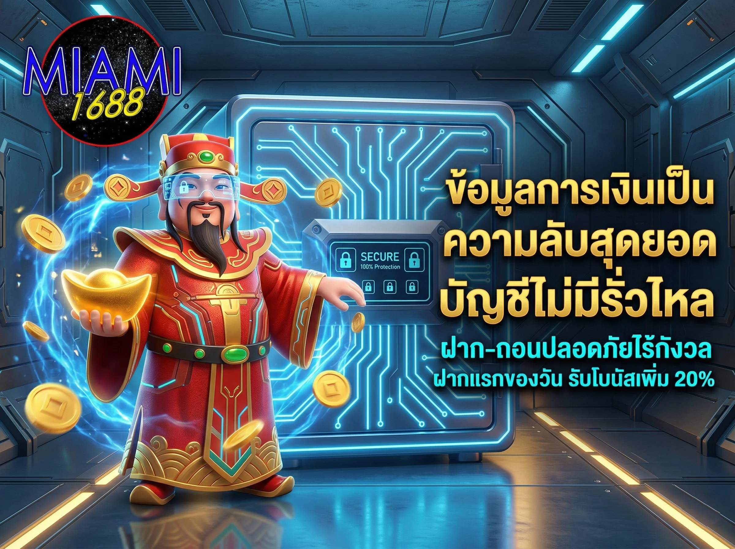 นโยบายความเป็นส่วนตัว MIAMI1688 รักษาความลับทางการเงินและบัญชีของลูกค้า ฝากถอนปลอดภัยด้วยระบบออโต้