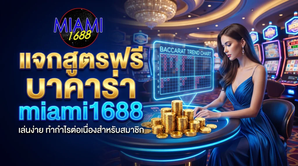 แจกสูตรฟรี บาคาร่า miami1688 เล่นง่าย ทำกำไรต่อเนื่องสำหรับสมาชิก